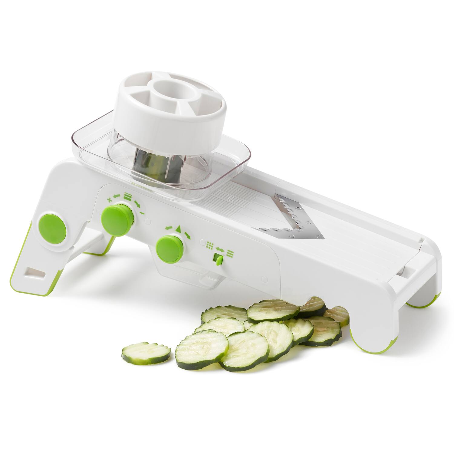 Alt View 6. Starfrit - Cubing Pro Mandoline Slicer with Storage Box - White/Green.