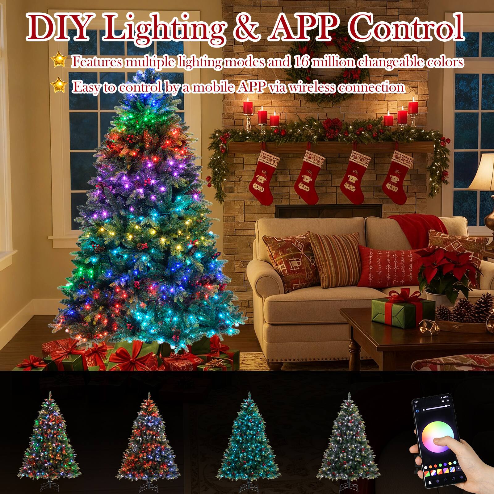DIY Lighting & APP Control

Features multiple lighting modes and 16 million changeable colors

Easy to control by a mobile APP via wireless connection
