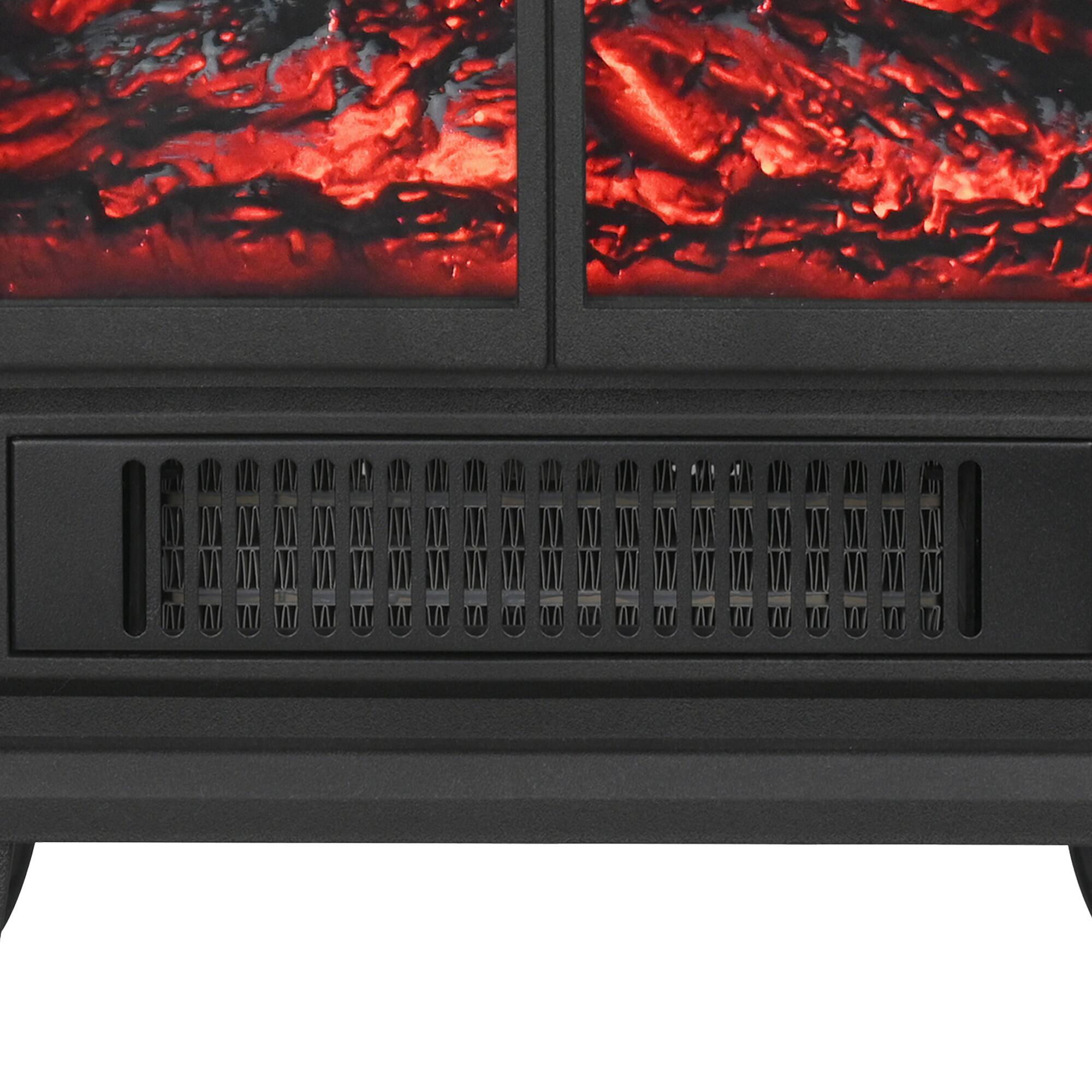 Alt View 2. Ihomeadore - 14-inch Black Free standing Electric Fireplace with Flame Effect and Two heat settings - Black.