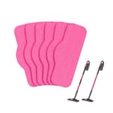 Schenley - 6-Pack Microfiber Steam Mop Pads, Washable Replacement Pads Compatible with SLFCSM063 & SLFCSM064 & SLFCSC084 - Magenta