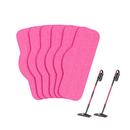6-Pack Microfiber Steam Mop Pads, Washable and Reusable Replacement Pads Compatible with SLFCSM063 & SLFCSM064 - Schenley Magenta