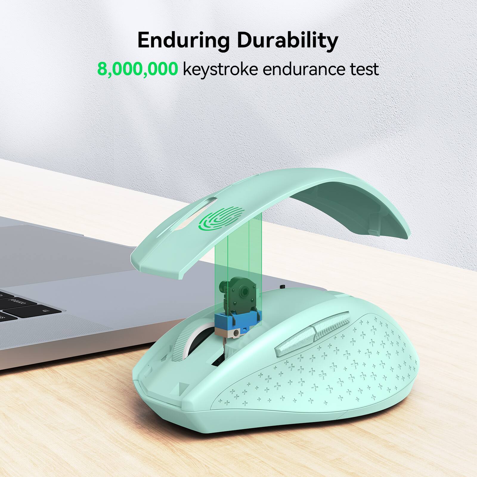 Enduring Durability  
8,000,000 keystroke endurance test
