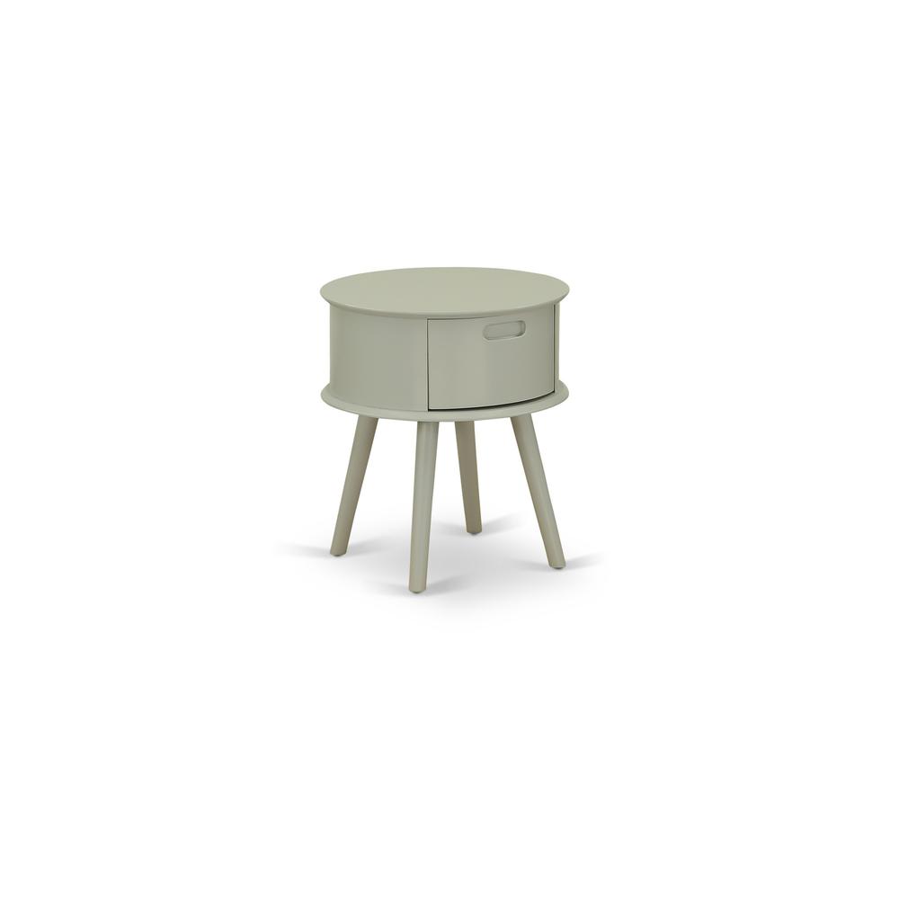 Left. East West Furniture - Night Stand Urban Gray - Brown.
