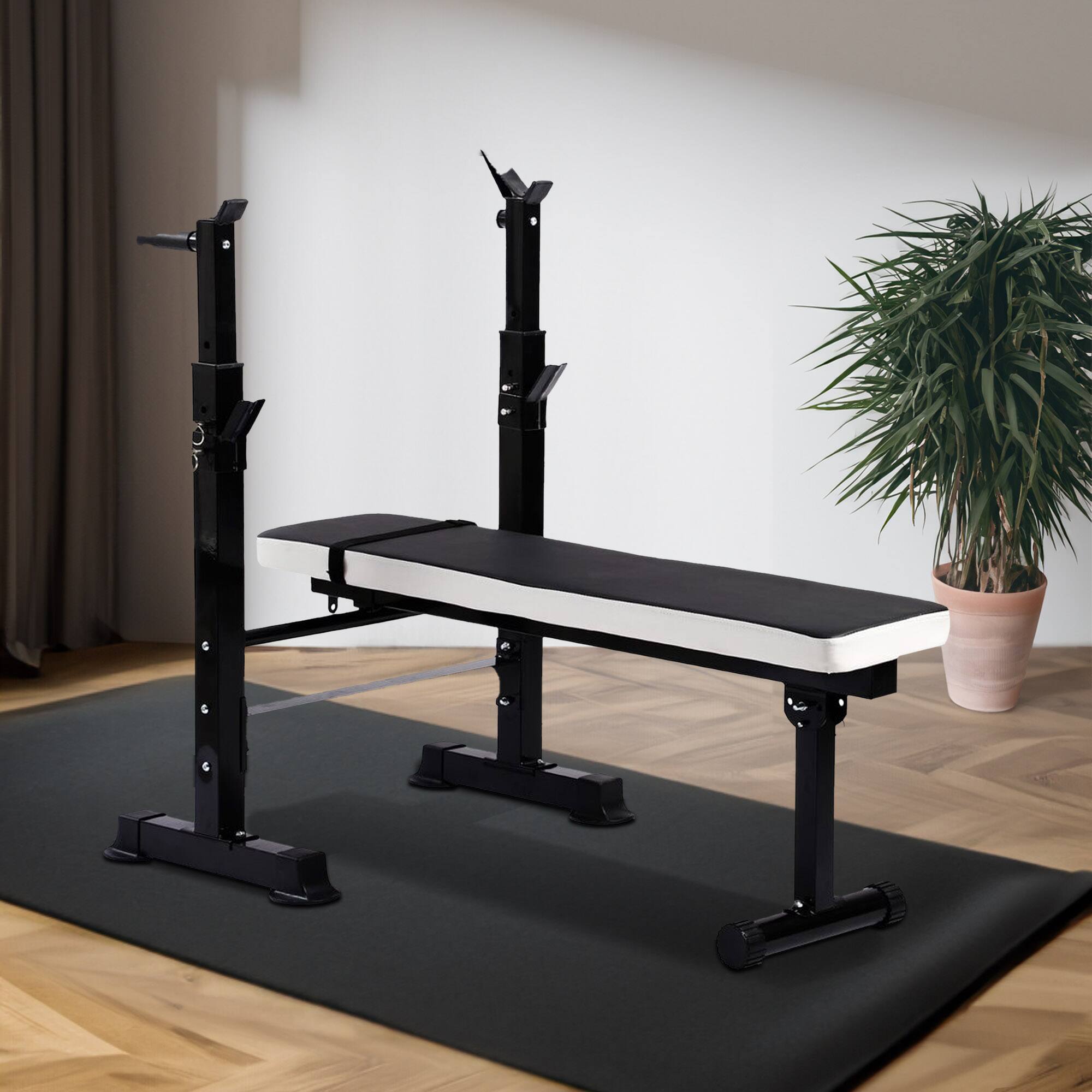 Alt View 6. BalanceFrom Fitness - BalanceFrom Fitness Adjustable Strength Training Workout Station, Black & White - Black, White.