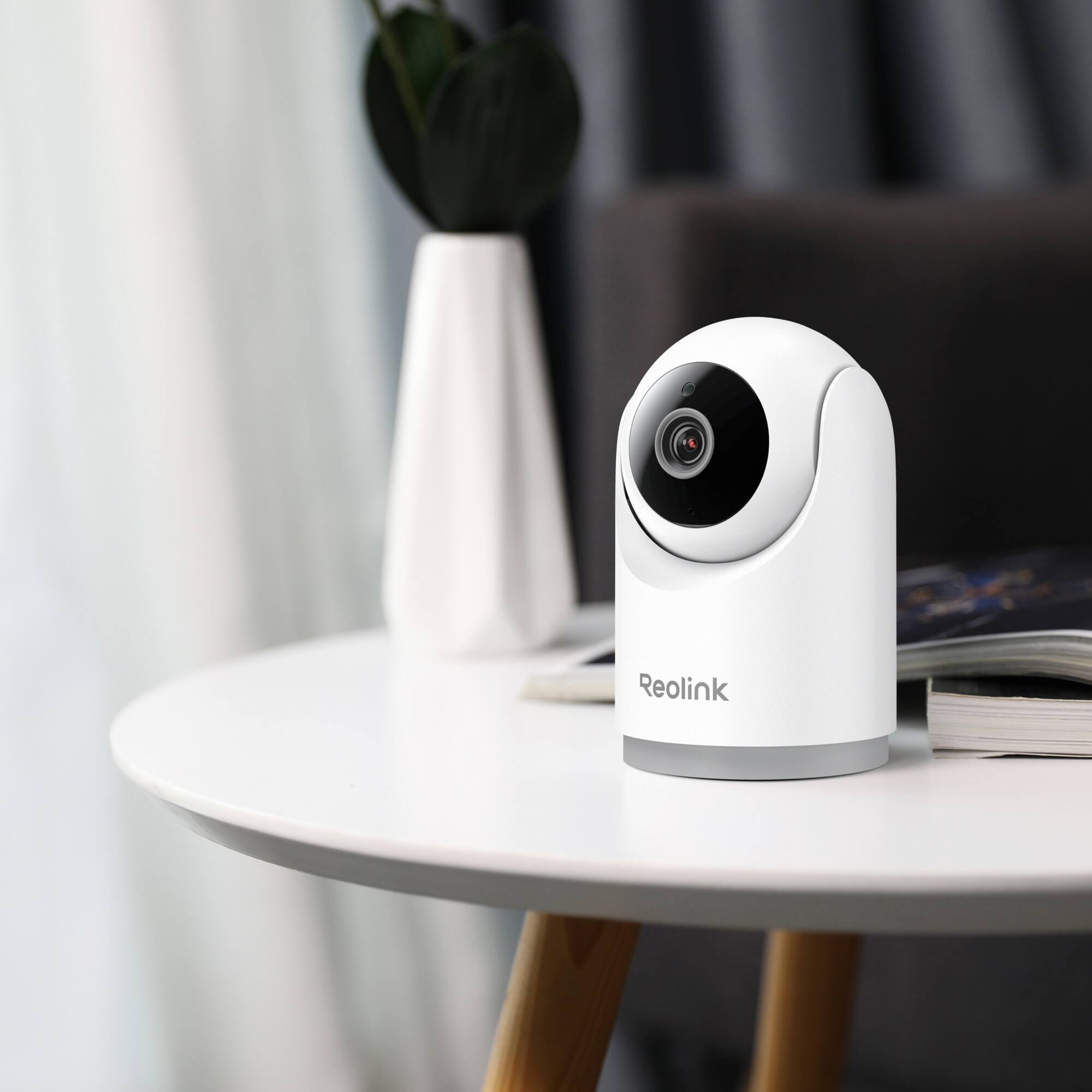 Alt View 2. Reolink - Reolink - E331 2K+ 5MP Indoor Wired Wi - Fi Pan Tilt Baby + Pet Monitor Camera with Auto - Track and Cry Detect - White - White.