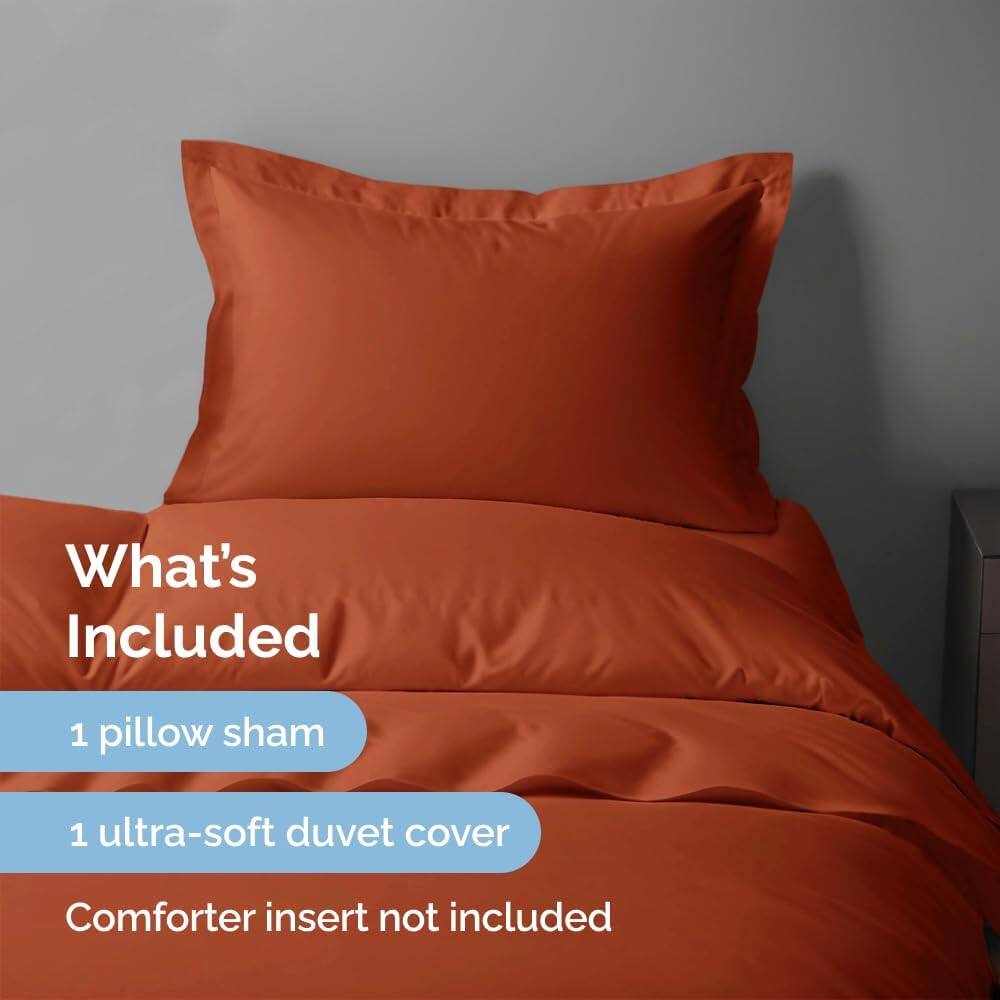 What's Included  
1 pillow sham  
1 ultra-soft duvet cover  
Comforter insert not included