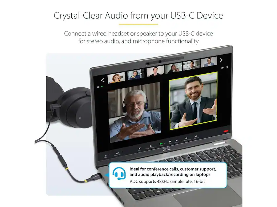 Usb Cto Audio StarTech.com StarTech USB C to 3.5mm Audio Adapter, 32 bit DAC ...