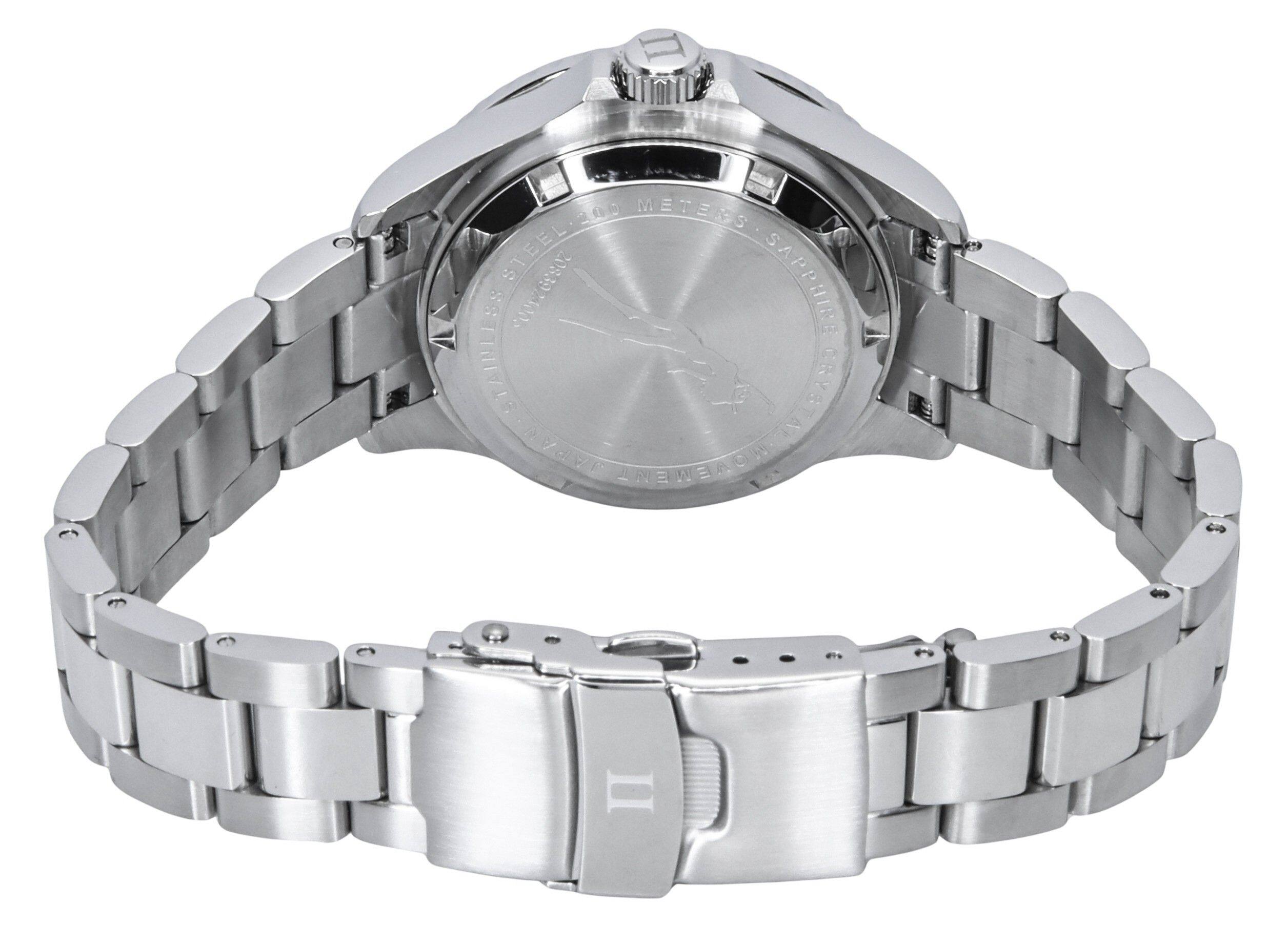 II 200 METERS STEEL SAPPHIRE : 2083020 STAINLESS CRYSTAL JAPAN ANEW