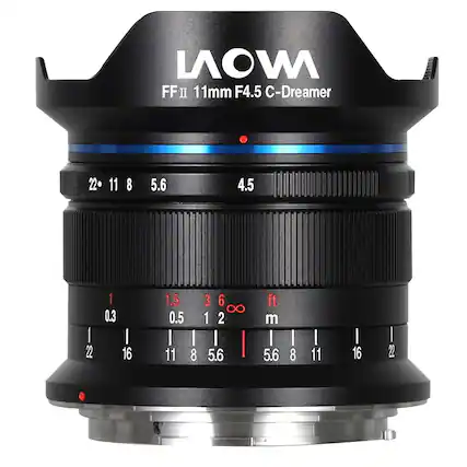 LAOWA FF II 11mm F4.5 C-Dreamer
22 11 8 5.6 4.5
1 0.3 1.5 0.5 3 6 8 1 2
ft m
5.6 8 11 16 22