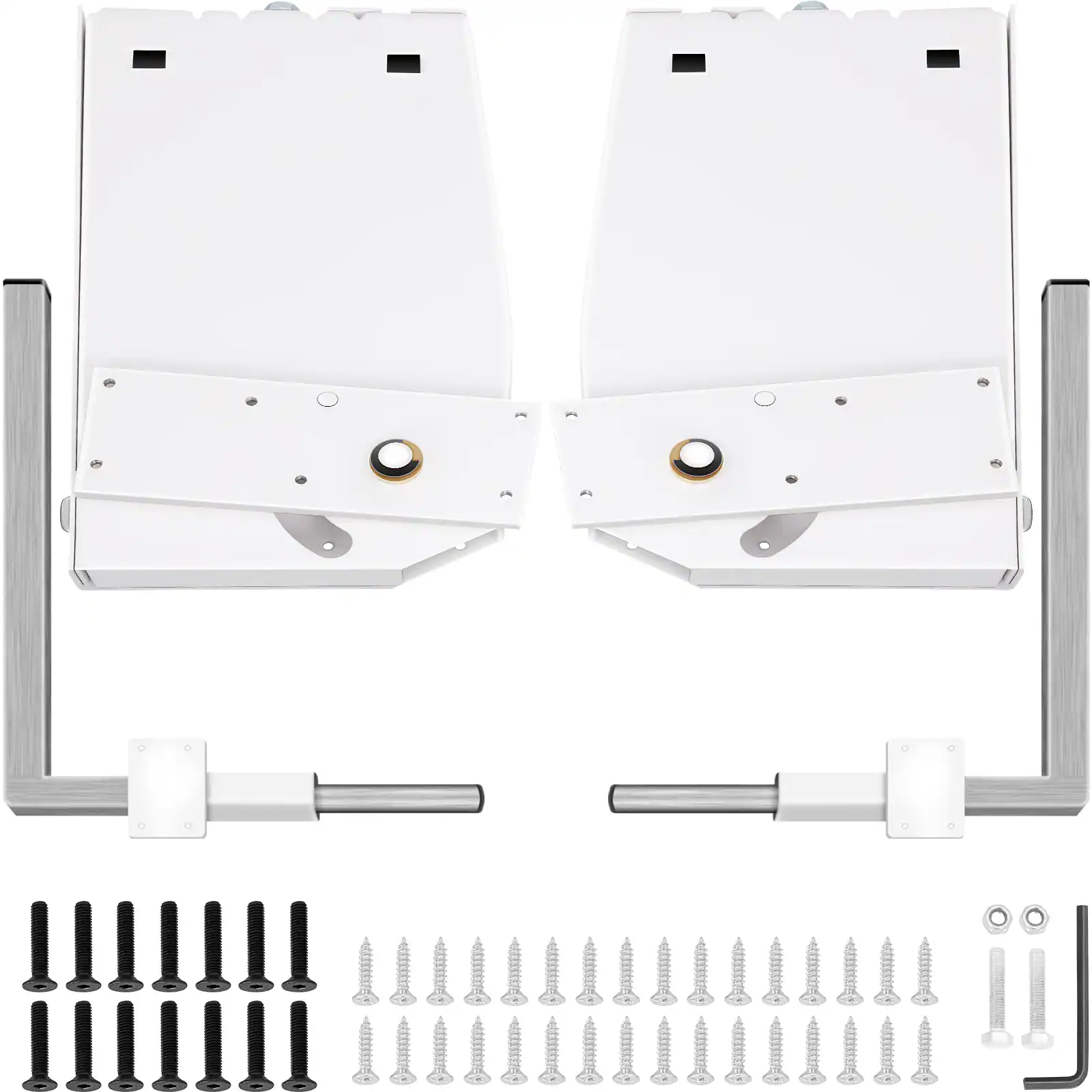 Front. VEVOR - Murphy Mounting Wall Springs Mechanism Heavy Duty Support Hardware DIY Kit for King Queen Bed (Vertical), White - White.