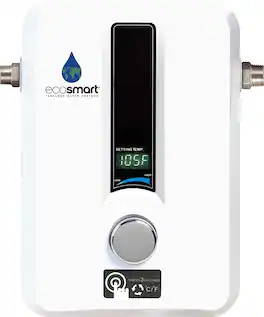 EcoSmart - ECO 11 Electric Tankless Water Heater, 13KW at 240 Volts with Patented Self Modulating Technology - White
