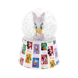 Silver Buffalo - Disney Daisy Duck 3-Inch Mini Light-Up Snow Globe - Multi-Colored