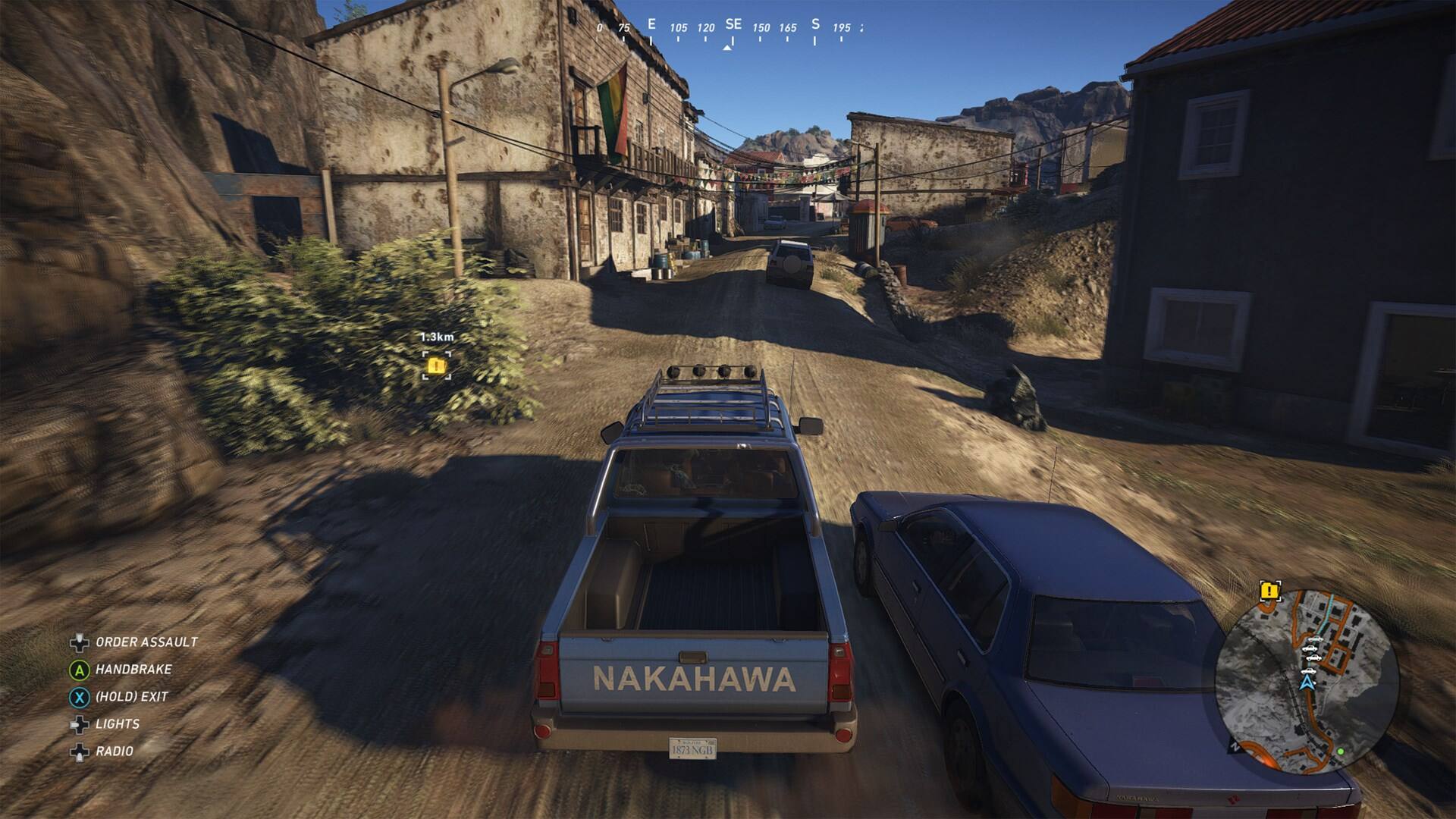 0
75
E I
105 120 1 -
SE
150 165 1 1
S -
195 1
;
1.3km
ORDER ASSAULT A HANDBRAKE X (HOLD) EXIT
NAKAHAWA
LIGHTS + RADIO
873NGB
SARABAGA