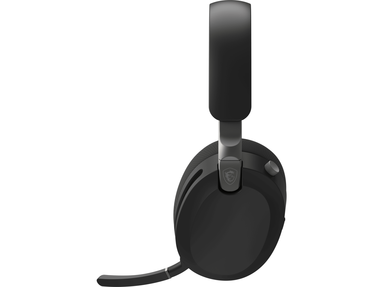 Alt View 5. MSI - MSI MAESTRO 500 W BLACK Wireless Bluetooth Over-the-Ear Headphones with 3.5mm Wired Option - Black - Black.