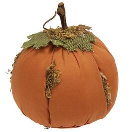 BreeBe - *Mossy Stuffed Pumpkin 5" x 6" - Orange