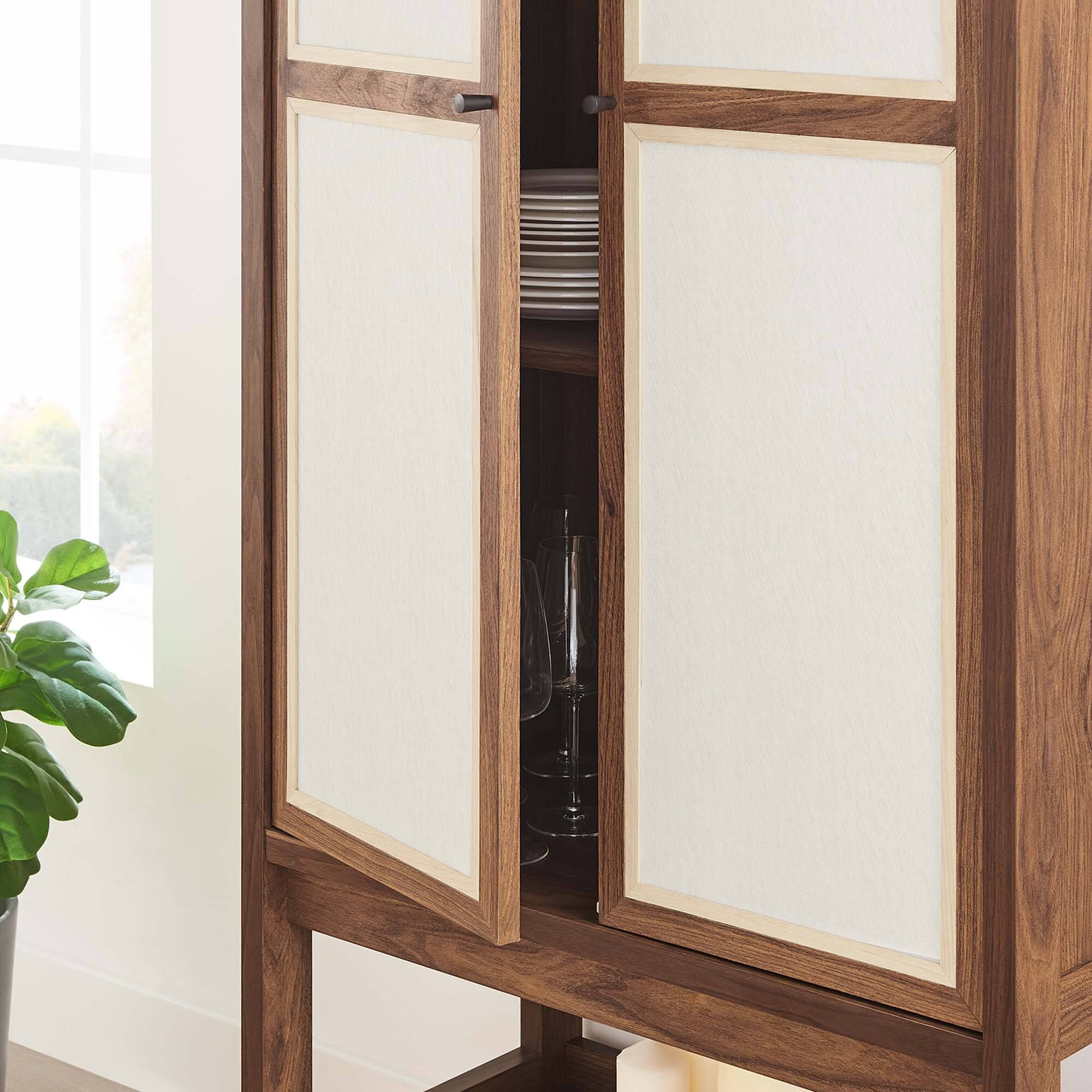 Alt View 1. Modway - Capri Tall Wood Grain Standing Storage Cabinet by Modway - Walnut.