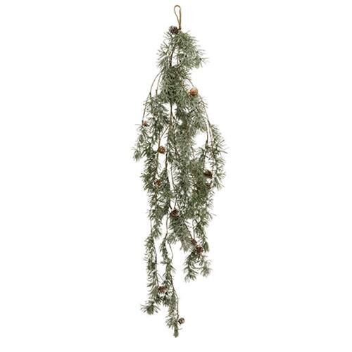 Front. BreeBe - Iced Weeping Pine Garland 4ft - Multi.