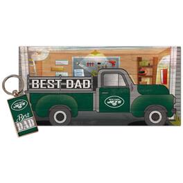 Fan Creations - 6'' x 12'' Best Dad Truck Sign & Key Chain Bundle - Multicolor