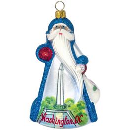 Joy to the World Collectibles - Joy to the World Glitterazzi Washington DC Santa Polish Glass Christmas Ornament - Multicolor