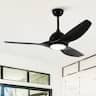 Vaczon - 52" Modern Integrated LED Propeller Ceiling Fan with Remote - Black