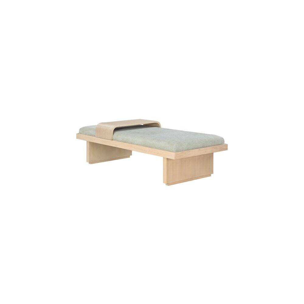Alt View 2. Meridian Furniture - Arlington Mint Green Chenille Fabric Bench - Blue.