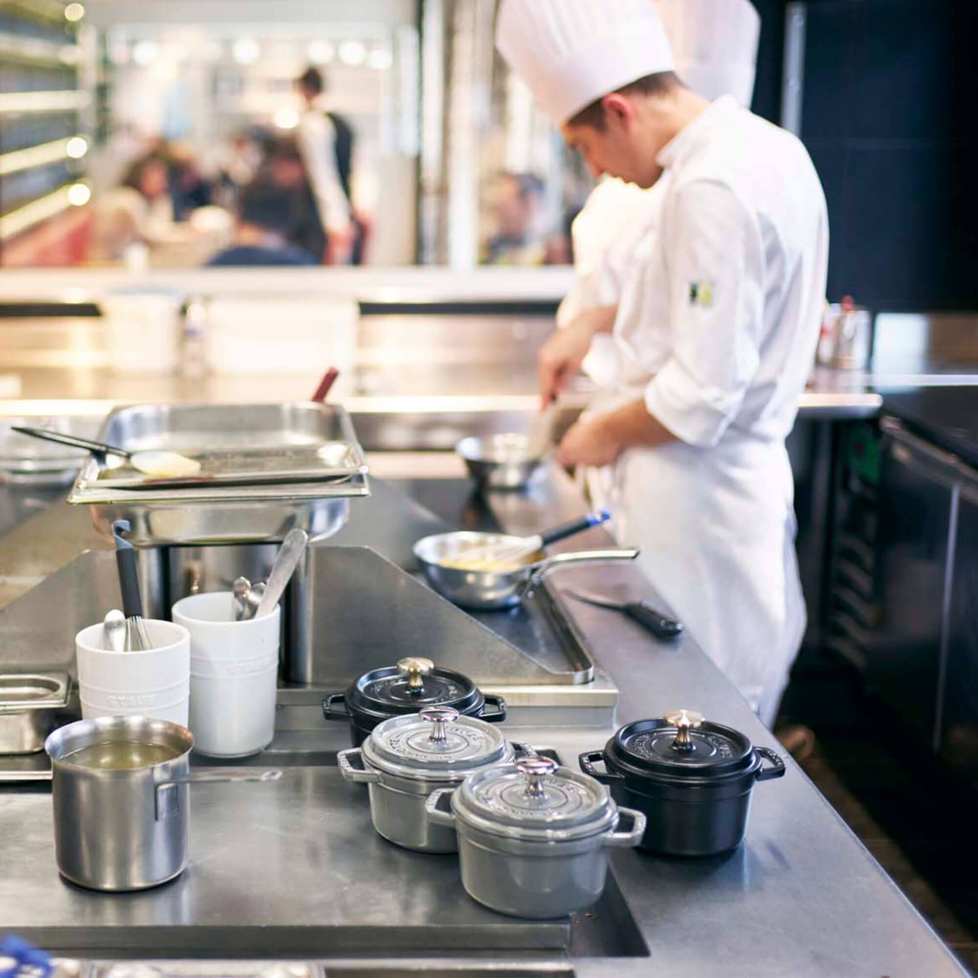 Alt View 6. Staub - Staub Cast Iron 0.75-qt Round Cocotte - Graphite Grey - Graphite Grey.