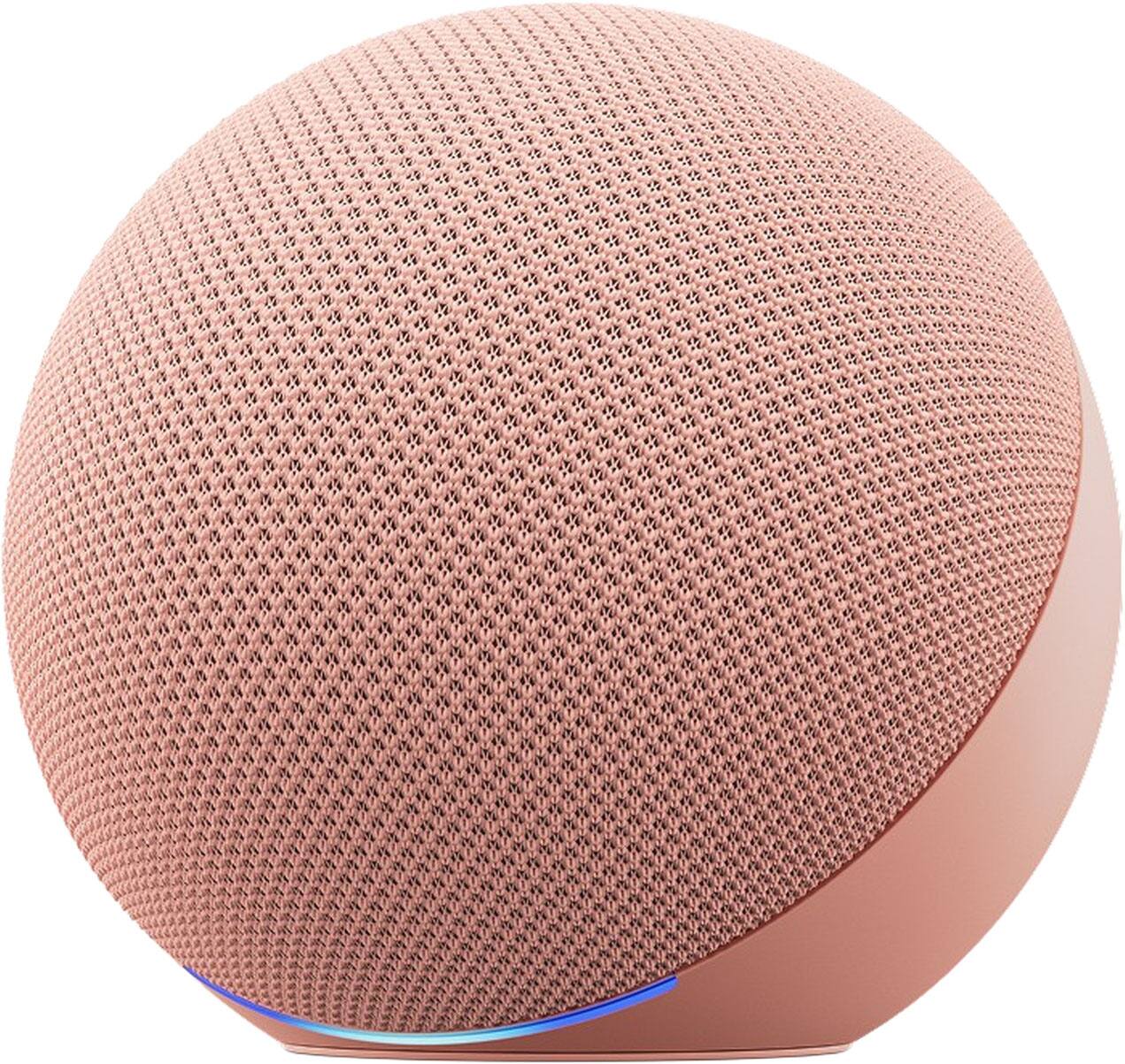 Front. Amazon - Amazon Echo Dot (newest model), Compact smart speaker with brilliant sound and smart home hub, Designed for Alexa+ - Coral Pink.