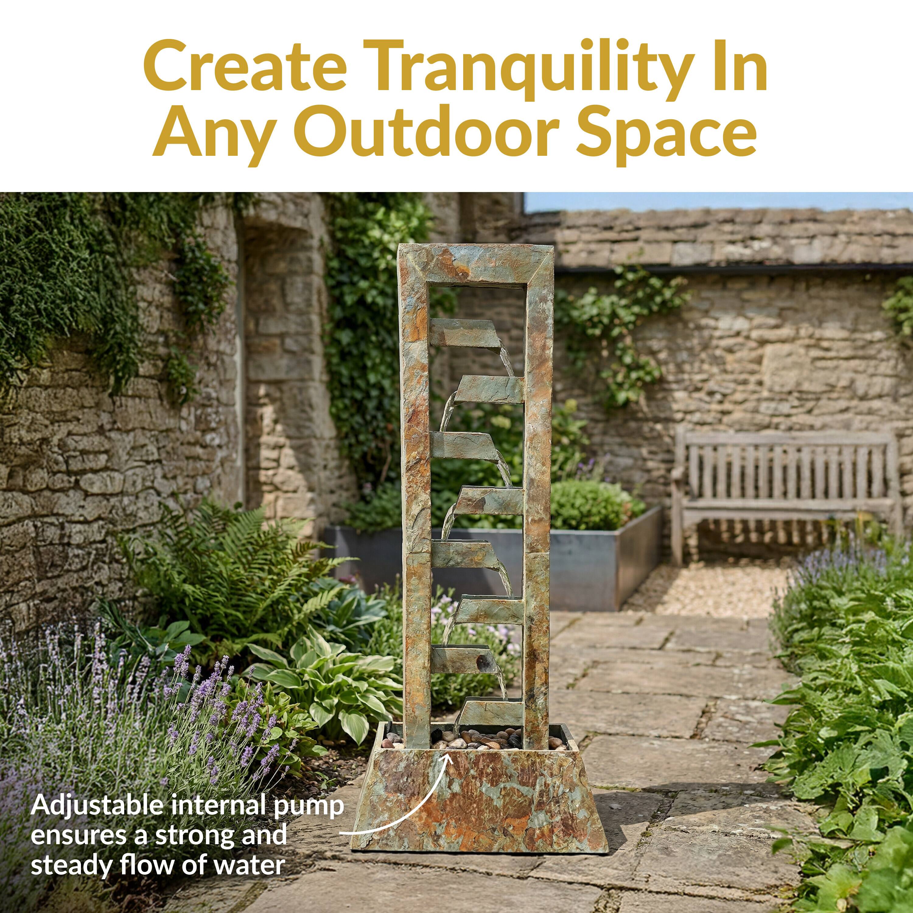 Create Tranquility In Any Outdoor Space

Adjustable internal pump ensures a strong and steady flow of water