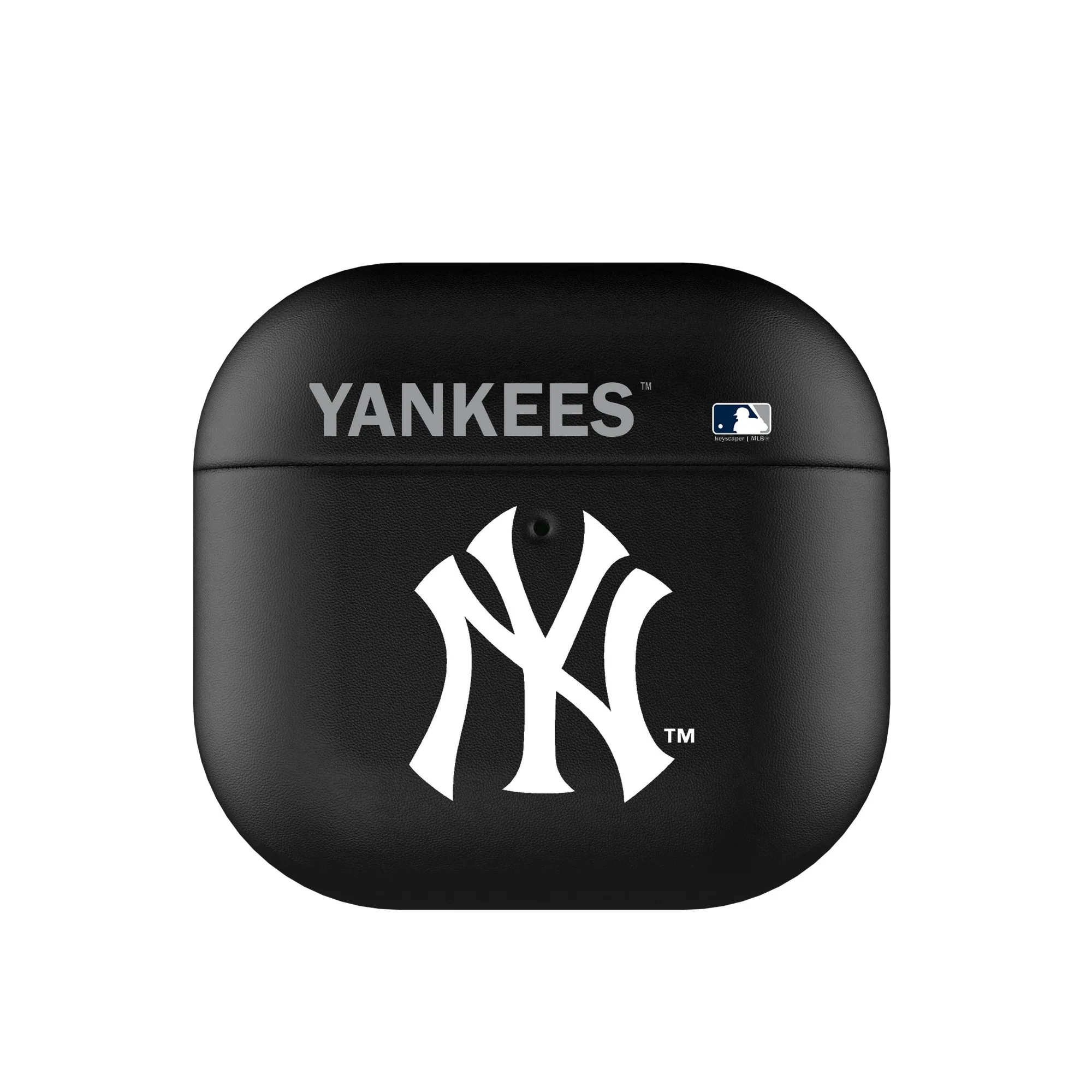Front. Keyscaper - New York Yankees New York Yankees Insignia AirPods 4th Generation Case Cover - No Size - Black.