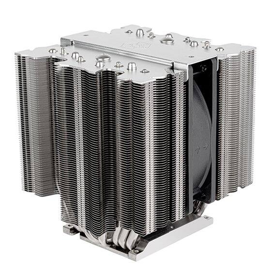 Front. SilverStone - SST-XED120S-WS 4U Form Factor Industrial-Grade CPU Cooler with TDP 450W for Intel & AMD Server-Grade Sockets - Silver.