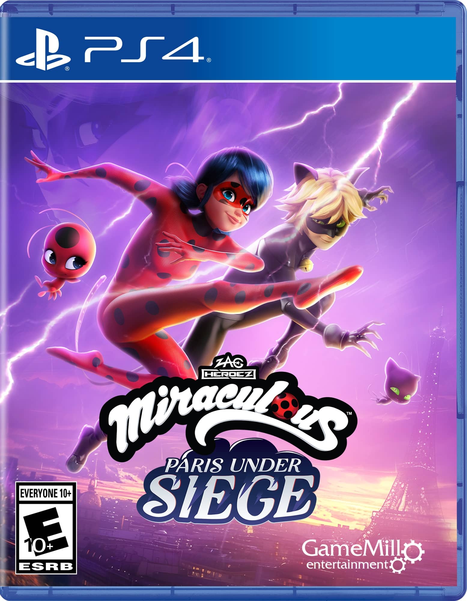 PS4. Miraculous: Tales of Ladybug & Cat Noir - Paris Under Siege. GameMill Entertainment. ESRB Rating: 10+