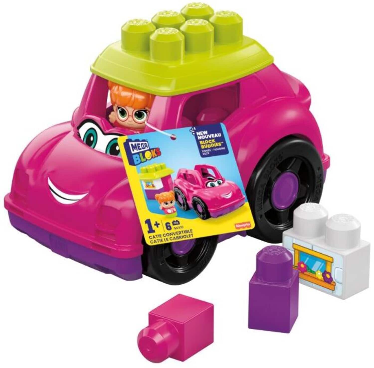 Photos - Construction Toy MEGA Bloks 'Lil Vehicles Catie Convertible, 6 Piece Toddler Buiding Toy Set - Collectibles - Multicolor 887961964677