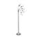 Alt View 15. Simple Designs - 5 Light Adjustable Gooseneck Floor Lamp - Silver/White Shades.