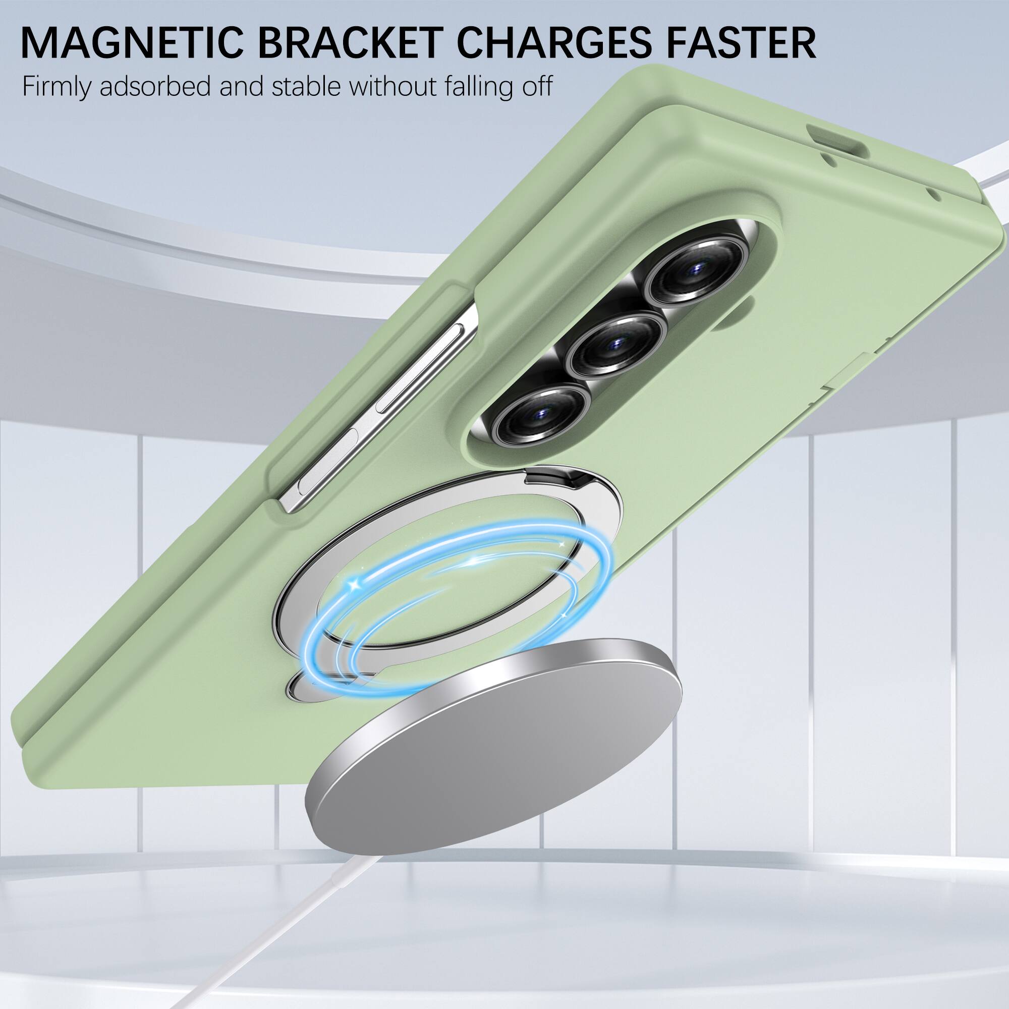 MAGNETIC BRACKET CHARGES FASTER  
Firmly adsorbed and stable without falling off