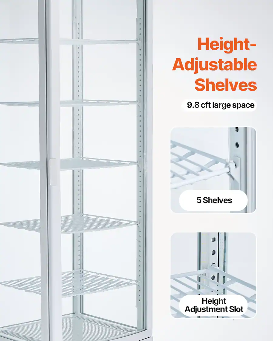 Display Fridge Rvt VEVOR Refrigerated Display Case, 9.8 Cu.Ft./278L Large Pastry Display ...