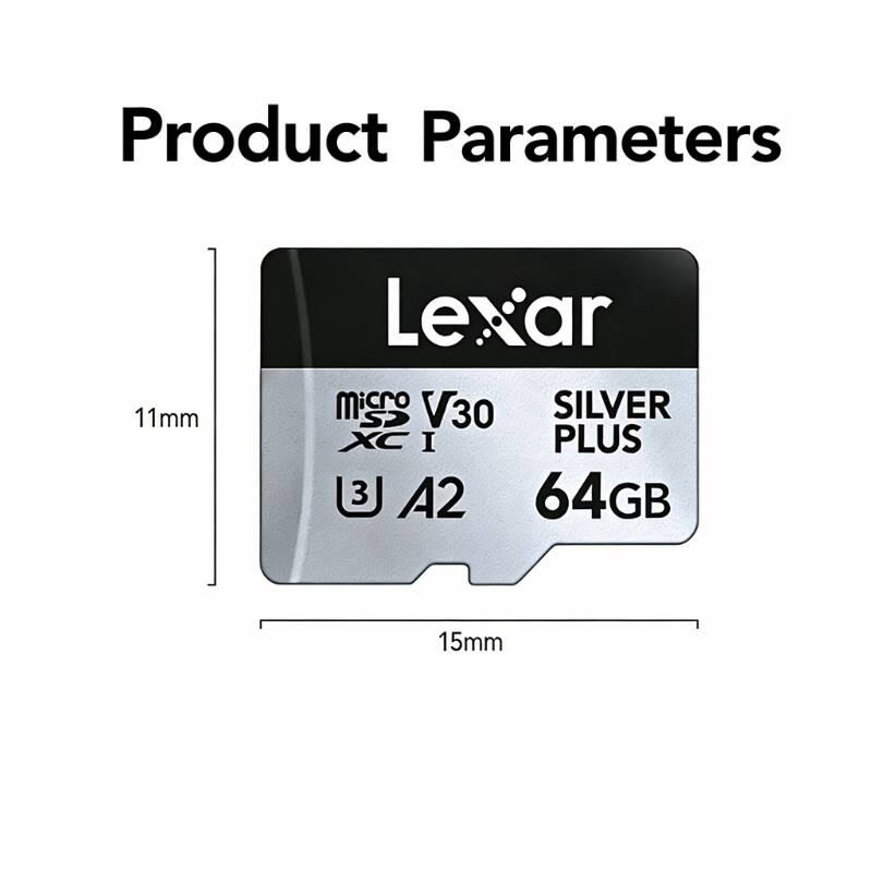 Product Parameters

11mm Lexar  
SP V30 SILVER XC I PLUS  
3 A2 64GB  
15mm