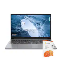Lenovo - Ideapad 1 15.6" HD Laptop - Intel Celeron N4500 - 20GB Memory - 1TB eMMC - Cloud Grey