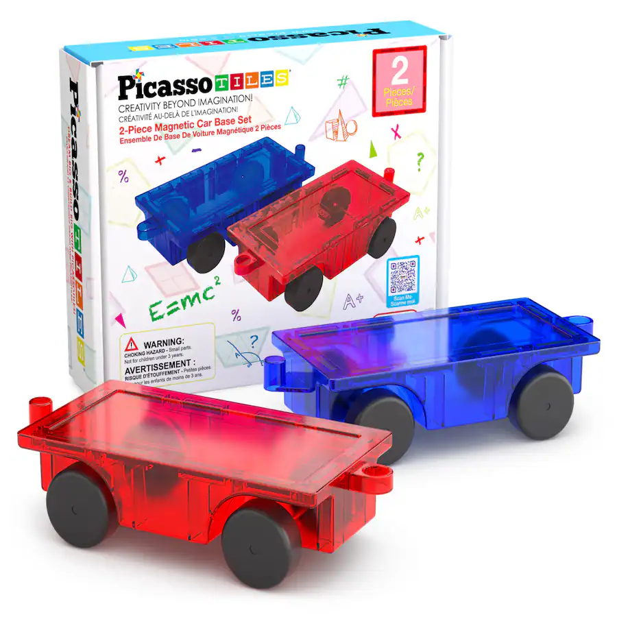 PicassoTiles PICASSO TILES Cars Magnetic Tiles for Kids, Construction ...