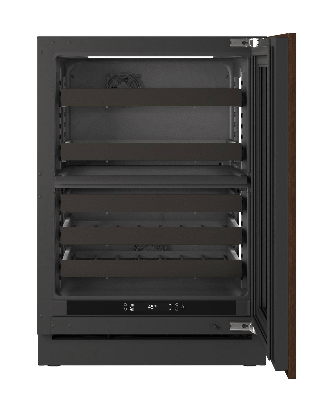Alt View 4. U-Line - U-Line 24"W. 4.6Cu.Ft. Built-In Dual-Zone Beverage Center-Panel Ready Frame/Glass - Integrated Frame.