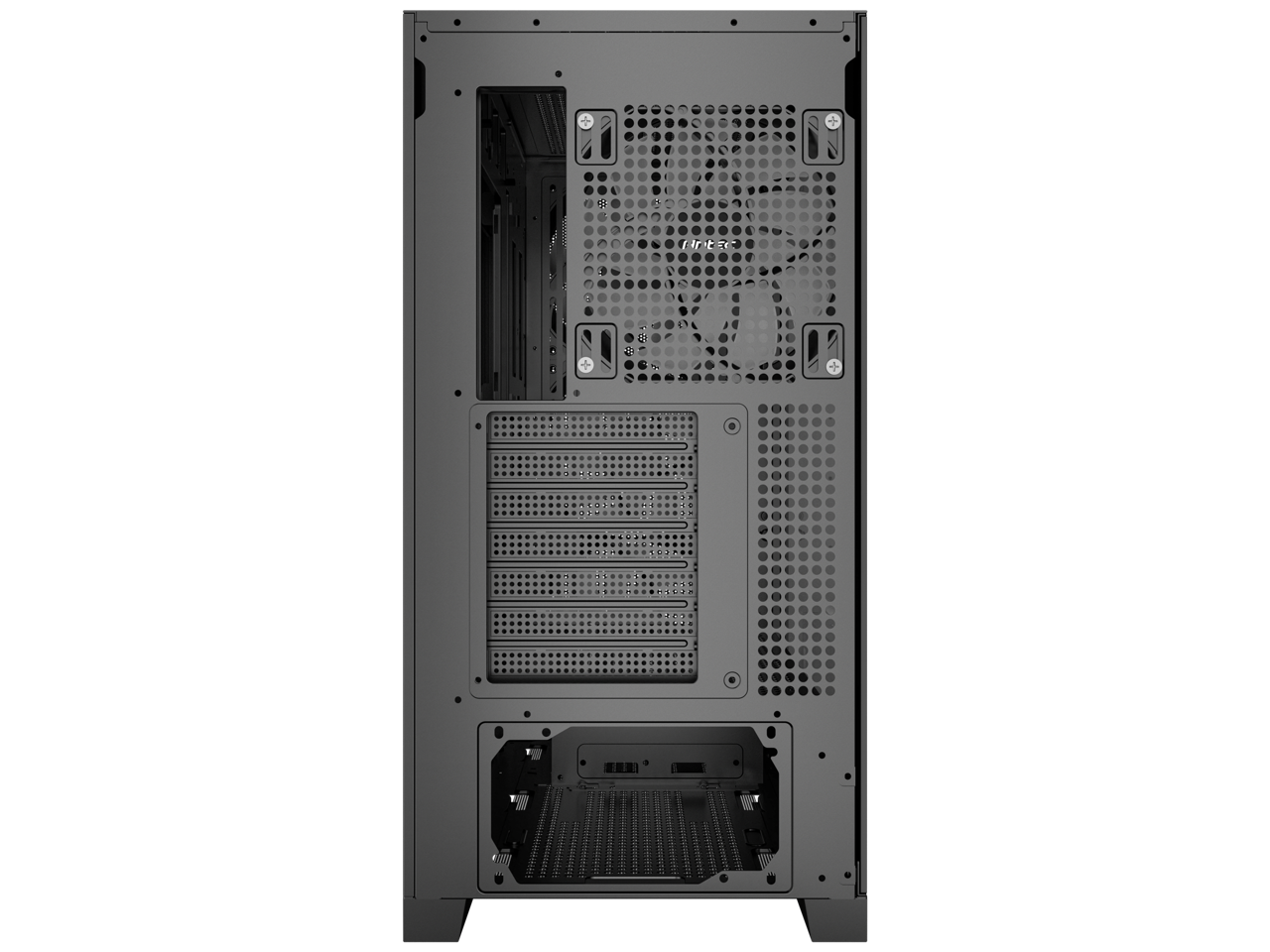 Alt View 5. Antec - AX1000 ARGB, 4 x 140mm ARGB PWM Fans Included, ARGB PWM Fan Controller, 360mm Radiator Support, Mid-Tower ATX PC Case - Black.