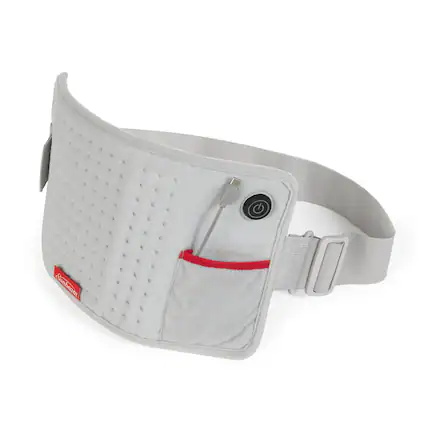 Front. Sunbeam - Sunbeam GoHeat USB-Powered Micromink Heating Pad with 3 Heat Settings in Gray - Gray.