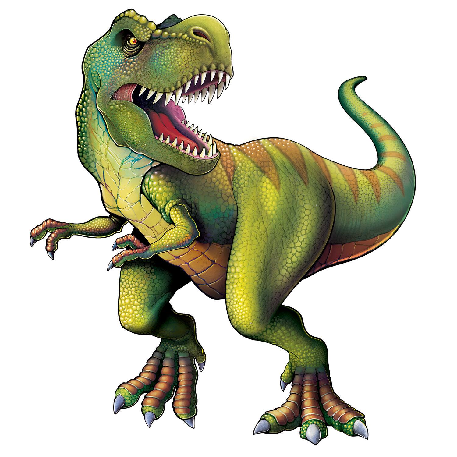 Front. Beistle - Jointed Tyrannosaurus - Multicolor.