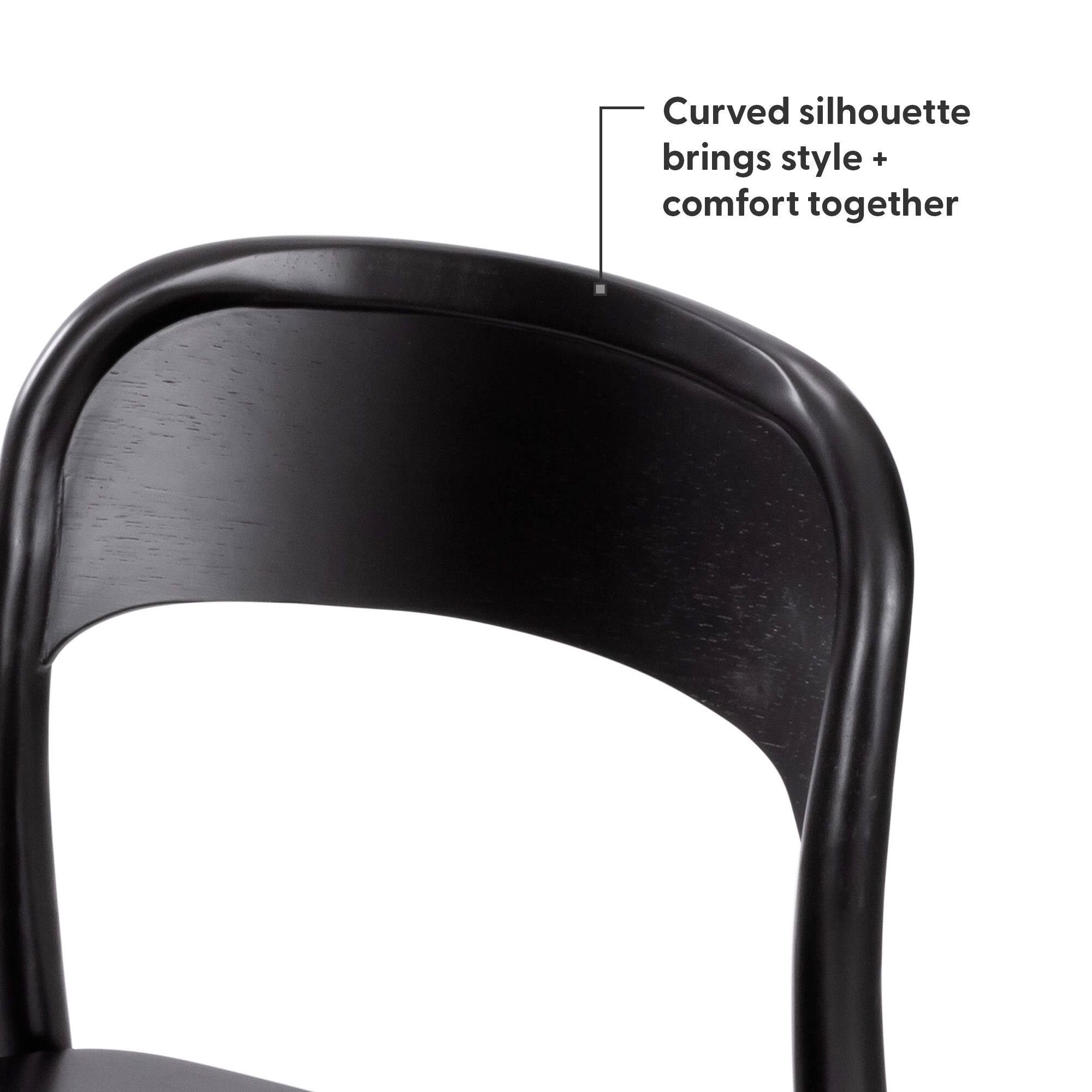 Curved silhouette brings style + comfort together