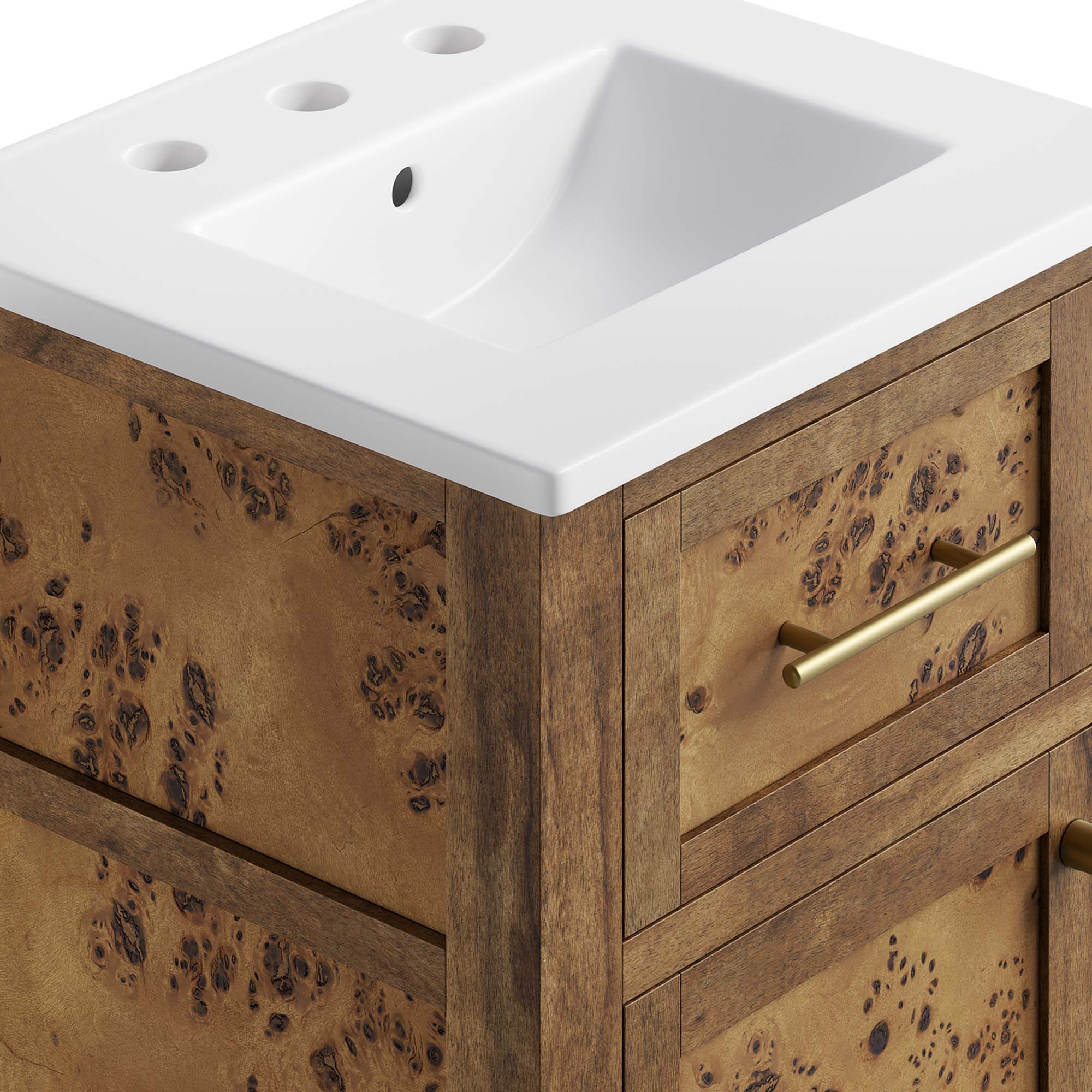 Alt View 7. Modway - Elysian Bathroom Vanity Basin Included by Modway - White Brown.