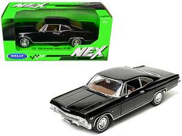 1965 Chevrolet Impala SS 396 Interior "NEX Models" 1/24 Diecast Model Car by Welly - Black with Brown
