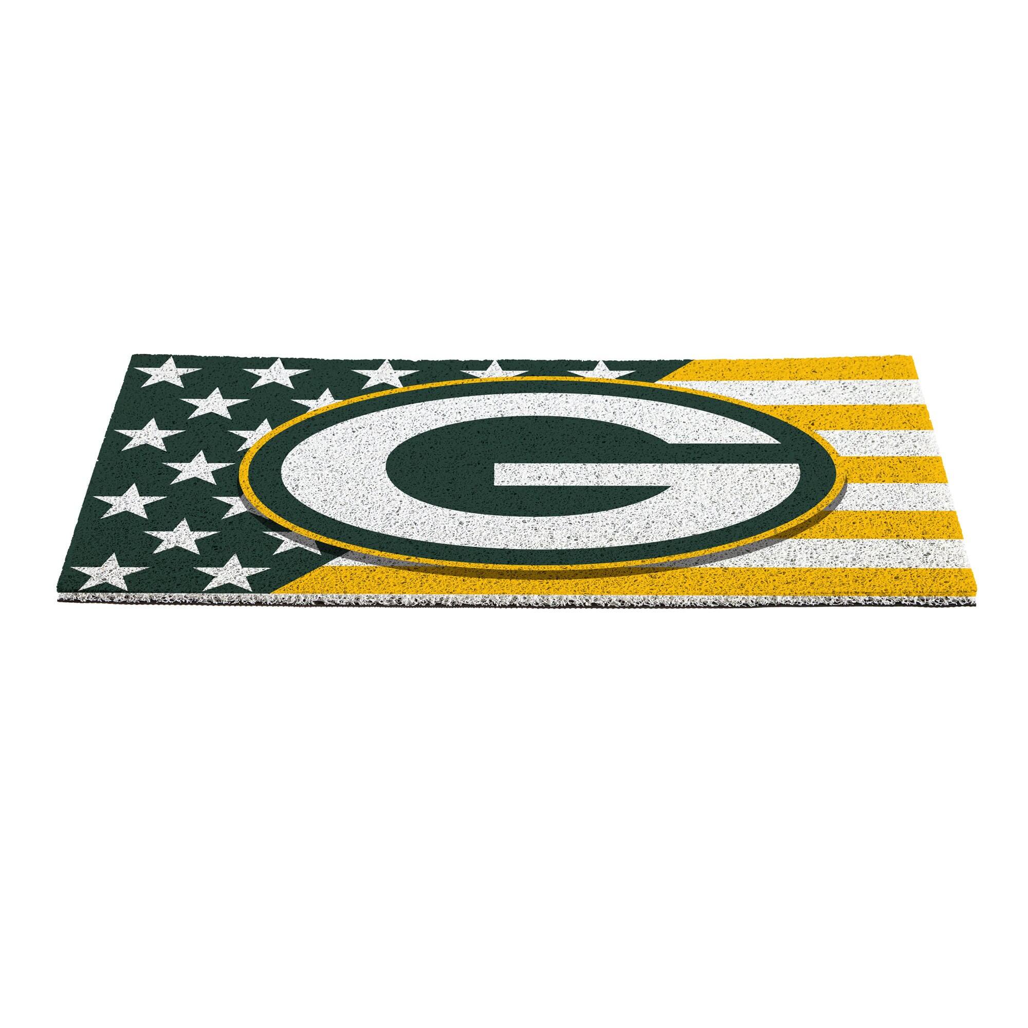Alt View 1. Evergreen Enterprises - Green Bay Packers 16" x 28" Stars & Stripes Patriotic Turf Mat - Multicolor.