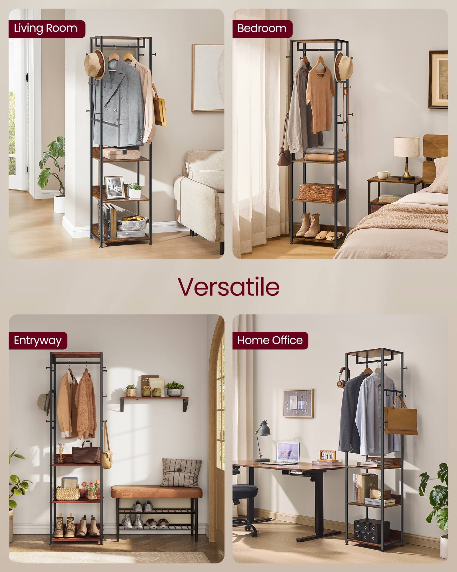 Living Room  
Bedroom  
Versatile  
Entryway  
Home Office