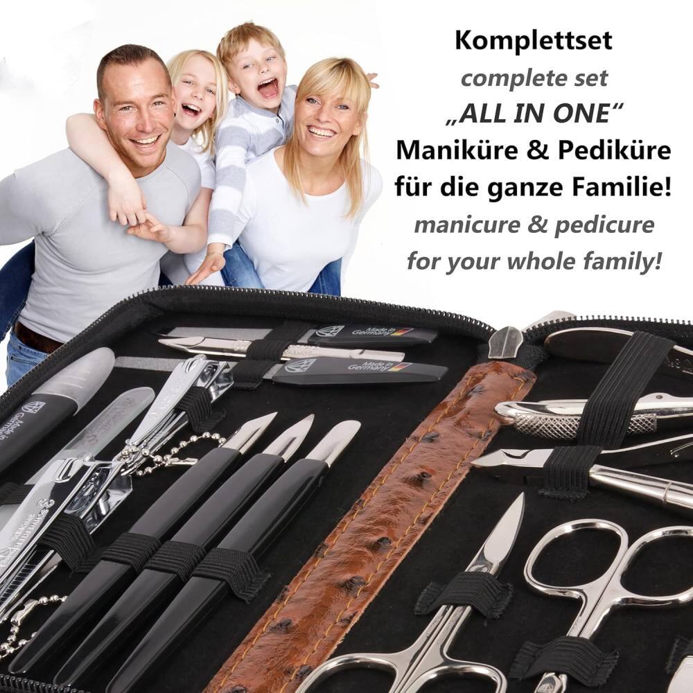 Komplettset  
complete set  
"ALL IN ONE"  
Maniküre & Pediküre  
für die ganze Familie!  
manicure & pedicure  
for your whole family!