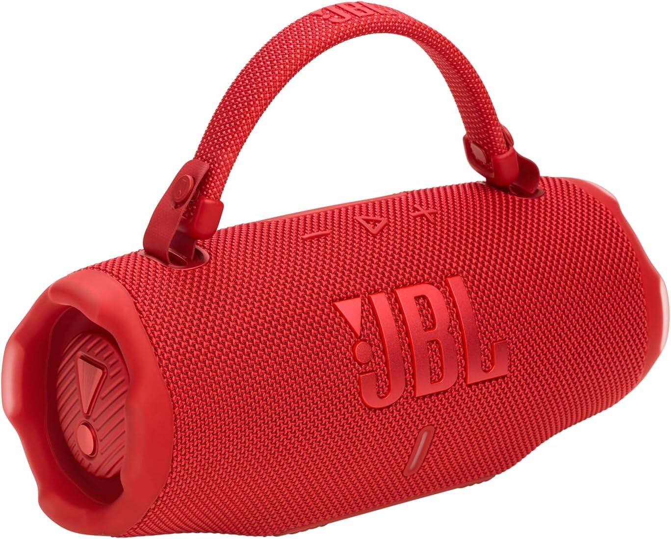 Back. JBL - Charge 6 Portable Waterproof Bluetooth Speaker with Carrying Case - Red.