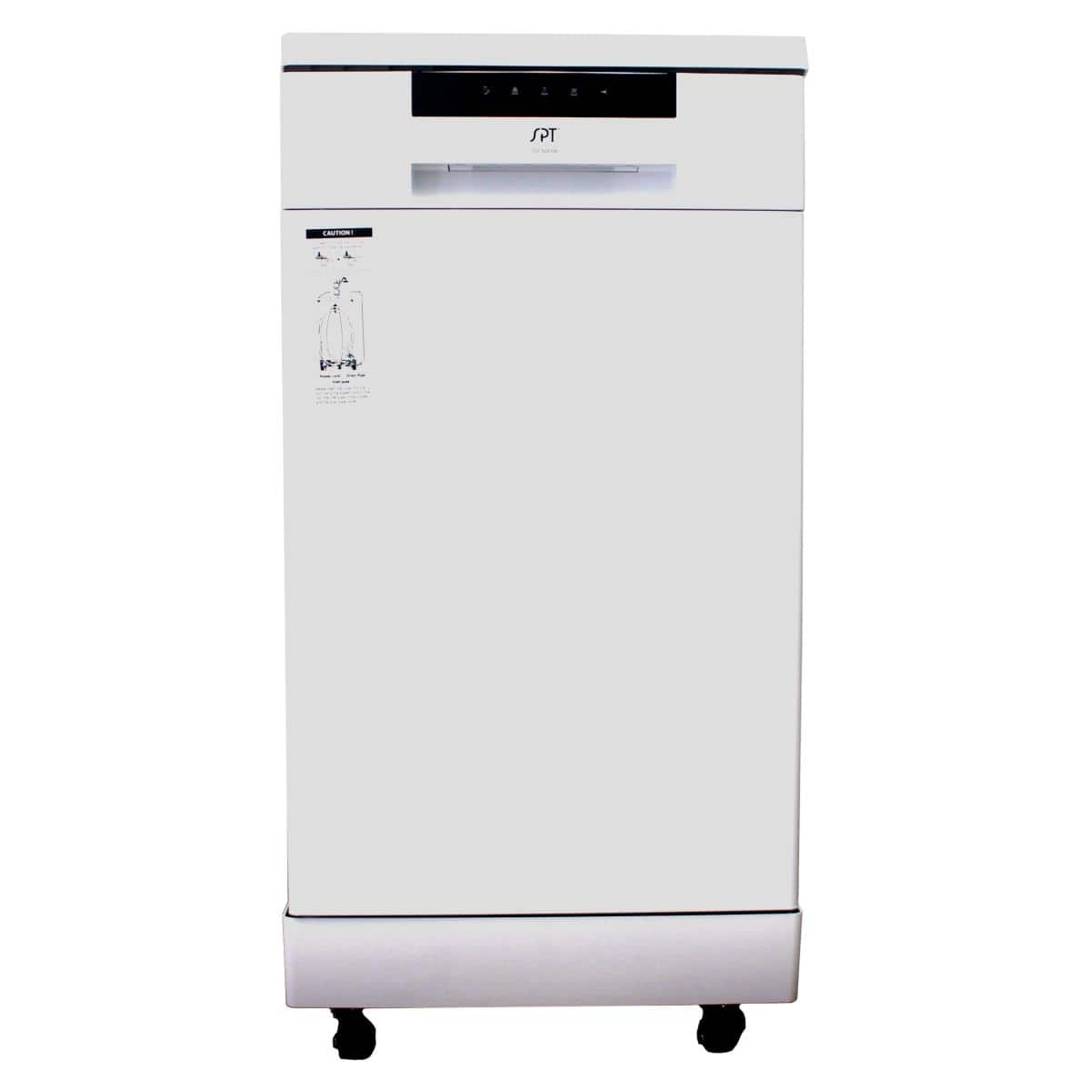 Front. SPT - 18 in. Energy Star Portable Dishwasher, White - White.